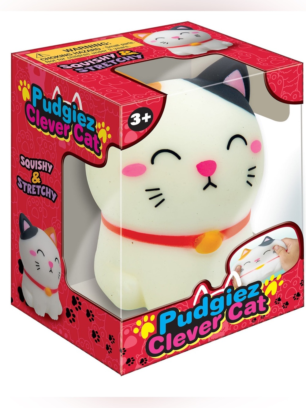 NIB Pudgiez Clever Cat Squishy Stretchy Sensory Toy 🐱 Viral Squish